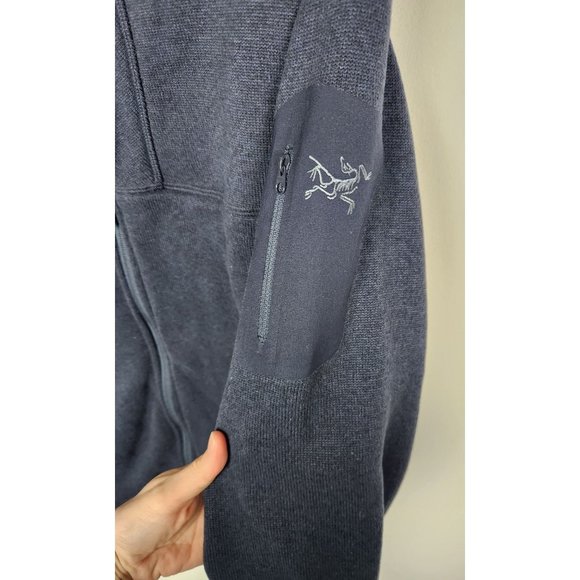 Arc'teryx Men's Sz. L Covert Full Zip Fleece Cardigan In Sapphire Heather - Picture 4 of 6